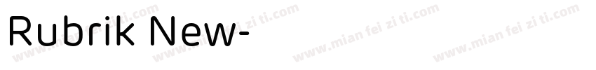 Rubrik New字体转换